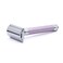Edwin Jagger DELHEBLAMZ Classic Long Handled Double Edge Manual EcoFriendly and Reusable Safety Razor for Men and Women for Shaving cream or Soap Fits All DE Razor Blades Heather
