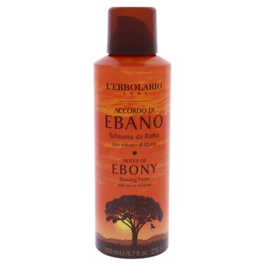 LErbolarioNotes Of Ebony Shaving Foam  Gentle Foam For A Perfect Shave  Leaves Skin Fresh And Moisturized  Prepares Face For Shaving  Perfect Masculine Scent  Paraben And Cruelty Free  67 Oz