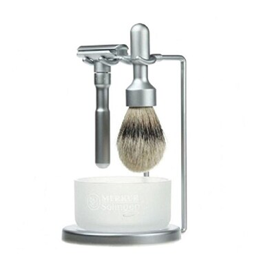 Merkur Futur 4 Piece Shaving Set  Matt Satin 750 002