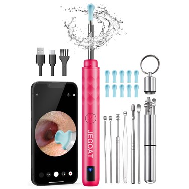 Ear Wax Removal Tool Camera 1296P HD Scope and 6 LED Lights Ear Cleaner with Camera Ear Cleaning Kit  Earwax Remover Tool with 10 Spoon
