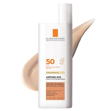 La RochePosayAnthelios Tinted Sunscreen SPF 40  Broad Spectrum SPF  Antioxidants  Titanium Dioxide  Zinc Oxide Sunscreen  4 Flexible Shades With No White Cast  Oil Free  Oxybenzone Free