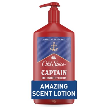 Old Spice Hand and Body Lotion for Men with All Skin Types 247 Lightweight Moisturization with Amazing Scent Instant Absorbtion Captain with Bergamot Scent 16 oz