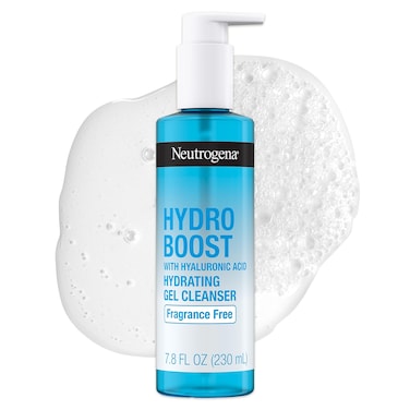 Neutrogena Hydro Boost Fragrance Free Hydrating Gel Facial Cleanser with Hyaluronic Acid Daily Foaming Face Wash  Makeup Remover Gentle Face Wash NonComedogenic 78 fl oz