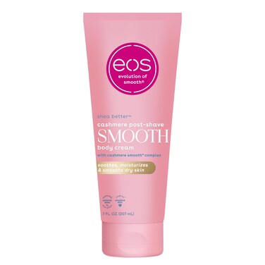 eosCashmere Skin Collection PostShave Smooth Body Cream Vanilla Cashmere Scented 72Hour Hydration 7 fl oz