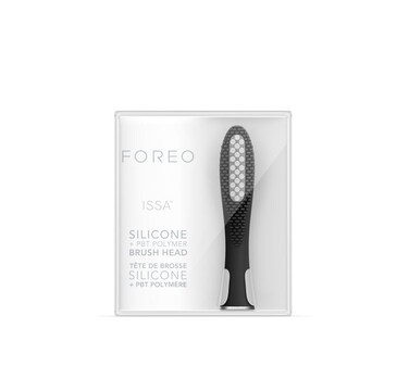 FOREO ISSA Hybrid Wave Brush Head Black MedicalGrade Silicone  PBT Polymer Bristles