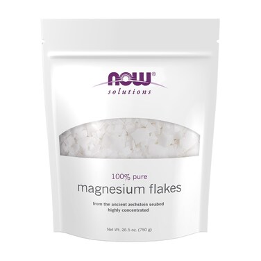 NOW FoodsSolutions Magnesium Flakes 100 Pure from The Ancient Zechstein Seabed Highly Concentrated 265Ounce