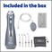 WaterpikCordless Advanced 20 Water Flosser For Teeth Gums Braces Dental Care With Travel Bag and 4 Tips ADA Accepted Rechargeable Portable and Waterproof Gray WP587 Packaging May Vary