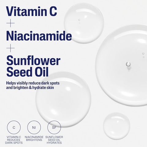 Cetaphil Vitamin C Serum Visibly Reduces Look of Dark Spots and Hyperpigmentation Formulated with Niacinamide Designed for Sensitive Skin Fragrance Free Dermatologist Tested 1oz
