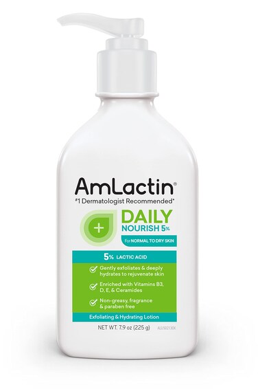 AmLactinDaily Nourish 5  79 oz Body Lotion with 5 Lactic Acid  Exfoliator and Moisturizer for Dry Skin