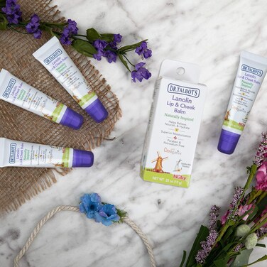 Dr Talbots Lanolin Lip  Cheek Balm for Baby Naturally Inspired with Citroganix Vanilla Milk Flavor 4 Pack