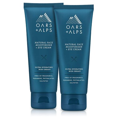 Oars  Alps Face Moisturizer and Eye Cream Dermatologist Tested Skin Care Infused with Aloe Leaf Juice and Vitamin E TSA Friendly 25 Fl Oz 2 Pack