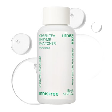 innisfreeGreen Tea Enzyme PHA Toner with Hyaluronic Acid and Green Tea Hydrating Korean Toner for Glowing Skin