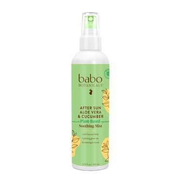 Babo BotanicalsAfter Sun Soothing Mist  Aloe Vera  Cucumber  For Face Body  Sensitive Skin  NonAerosol  Notouch application  EWG Verified  AlcoholFree  Scented with cucumber extract