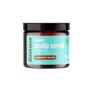 Everyone Hair Care Super Scalp Scrub  Peppermint  Tea Tree 8 fl oz Bottle Scalp Exfoliator Gentle Hair Scrub Removes Dirt  Sweat Build Up Sulfate Free  Paraben Free