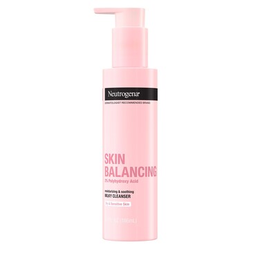 Neutrogena Skin Balancing Milky Cleanser with 2 Polyhydroxy Acid PHA Soothing  Moisturizing Face Wash for Dry  Sensitive Skin ParabenFree SoapFree SulfateFree 63 oz
