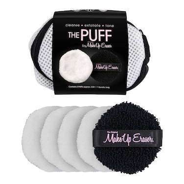 Makeup EraserPuff 5pc Set Reusable and Machine Washable Rounds Laundry Bag Included5 Count Pack of 1