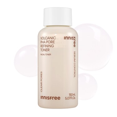 innisfreeVolcanic PHA Pore Refining Toner with Salicylic Acid and AHA  PHA OilControl Korean Toner