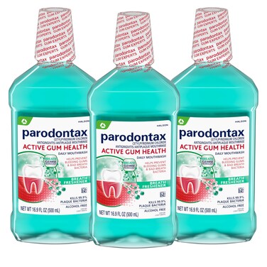 ParodontaxActive Gum Health Breath Freshener Mouthwash 3 x 169 fl oz