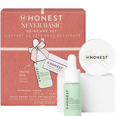 Honest BeautyNever Basic Skincare Duo  Mini Hyaluronic Acid Infused Hydrogel Cream 057 fl oz  Mini Green Juice Antioxidant Serum 04 fl oz  EWG Verified Vegan  Cruelty Free