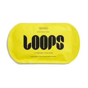 LOOPS SUNRISE SERVICE  Brightening Hydrogel Face Mask  Hydrates Brightens Depuffs and Wakes Up Your Complexion  Antioxidants Help Protect Against Free Radical Damage  5 Pc