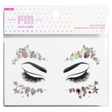 wet n wildFantasy Makers Gem Face Mask Face Crystals Face Jewels Face Gems Face Gems Rhinestone For Party Fave Festival Dress Up Temporary Tattoo Stickers Cosmic Queen