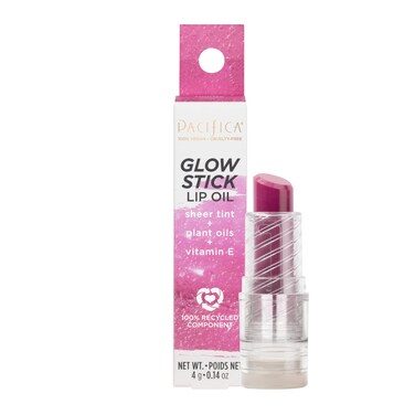 Pacifica Beauty Glow Stick Lip Oil Sheer Hint of Color Lip Tint Moisturize Nourish Hydrating Glossy Vitamin E Tinted Lip Balm Soft Lips Vegan Sunrise 014 oz 1 Count
