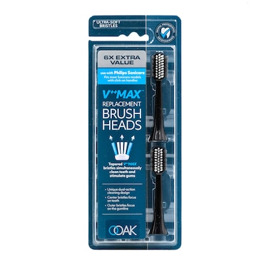 VMax Replacement Brush Head Use with Philips Sonicare 6 Count