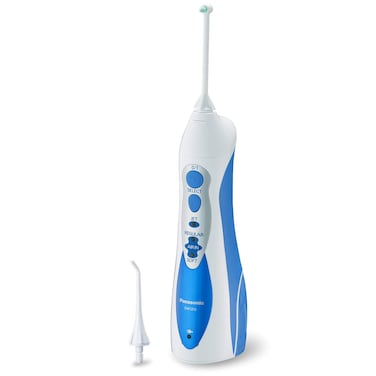 PanasonicProfessional Water Flosser for Braces 2in1 Cordless Portable Oral Irrigator with Jet Nozzle  Tuft Brush EW1213A White