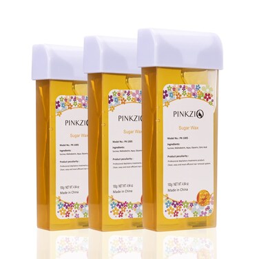 Hair Removal Roll On Wax Refill  Wax Cartridge Depilatory Wax Roller for Legs and Arms 352 Ounce By PINKZIO 3 Pack