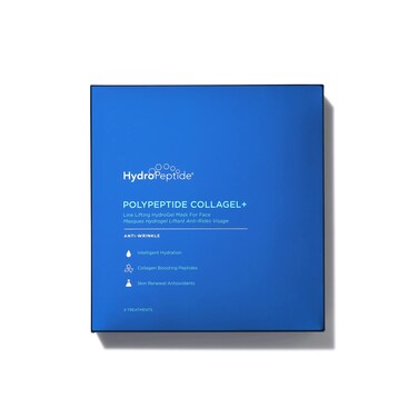 Hydropeptide Polypeptide Collagel Plus Face Mask Line Lifting Hydrogel Peptide Facial Treatments 4 Count