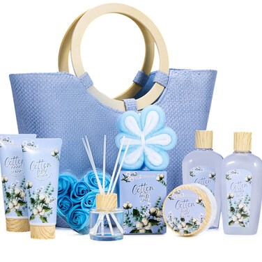 Spa Gift Baskets for Women Gifts Bag for Women 11pcs Spa Gift Sets with Shower Gel Body Lotion Reed Diffuser Relaxing Gift for Women Mothers Day Gifts for Mom
