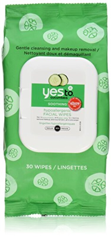 Yes ToCucumbers Soothing Hypoallergenic Facial Wipes 30 Count Pack of 2 Package May Vary