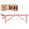 YOUNIKE Massage Table Spa Bed Lash Bed Portable 2 Fold Adjustable Foldable Tattoo Bed Salon Bed Face Cradle Bed Wooden Frame with NonWoven Bag Pink