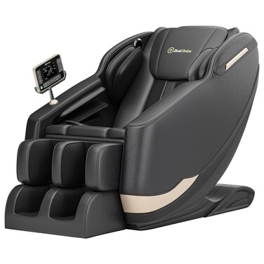 Real Relax 2024 Massage Chair Full Body Zero Gravity Massage Chair with 6 Auto ModesFixedPoint Massage Rollers LCD Bluetooth Black