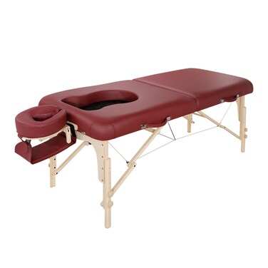 Master Massage30 Eva Portable Pregnancy Massage Table for Female Clients and Obese Individuals Spa Salon Facial Bed for Pregnant Women Multi Functional Burgundy