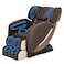 2024 Massage Chair Full Body Zero Gravity Massage Chair with Auto Modes 8 Fix Point Rollers Bluetooth Foot Massage Heating Function Brown