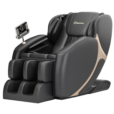 Real Relax Massage Chair 2024 Full Body Shiatsu Massage Chair Recliner with Zero Gravity Automatic Modes LCD Bluetooth Black