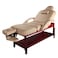 Master Massage 30 Claudia Stationary Massage Table Spa Salon Beauty Bed With Pneumatic Tilting Backrest  Leg Rest 265 To 365 Adjustable Height Mc Cream With Mahogany Legs 10126W