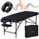 Master Massage Zephyr Lightweight Portable Massage Table Package with Extra Music Master Crescent Round High Fidelity Sound Face Cradle CushionAmbient Lighting Tattoo Table Spa Bed Black Maroon