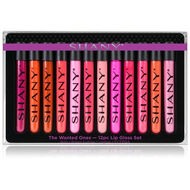 SHANY The Wanted Ones  12 Piece Lip Gloss Set with Aloe Vera and Vitamin E