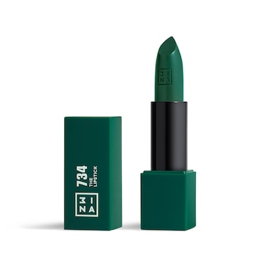 3INAMAKEUP  Vegan  Cruelty Free  The Lipstick 734  Green Lipstick  5h Lasting Lipstick  Highly Pigmented  Matte  Vanilla Scented  Lipstick with Magnetic Cap