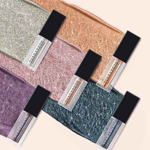 EVAGARDENStardust Glitter Eye Shadow  Gel Consistency  Mixture of Pearls and Sparkle Gives Metallic and Luminous Finish  Texture Glides Easily and Offers Amazing Color  416 Green Water  01 oz