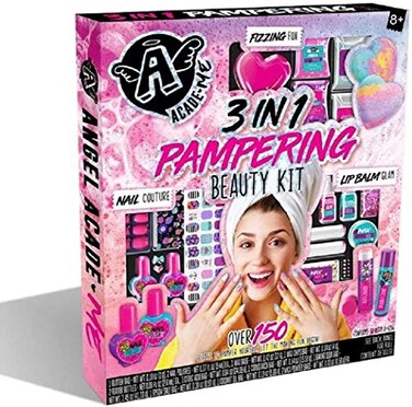 3 in 1 Girls Pampering Beauty Kit  Fizzing Fun Nail Couture  Lip Balm Glam Over 150 Pieces 8 Years and Up