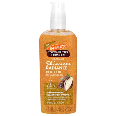 PalmersCocoa Butter Formula Shimmer Body Oil with Vitamin E 51 Fl Oz Radiance Body Oil for Glowing Skin Enhances Dark Tones  Tans Hydrating