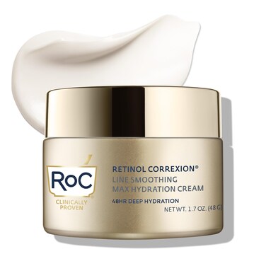 RoC Retinol Correxion Max Daily Hydration AntiAging Face Moisturizer with Hyaluronic Acid Oil Free Skin Care Cream for Fine Lines Dark Spots PostAcne Scars 17 Ounces Packaging May Vary