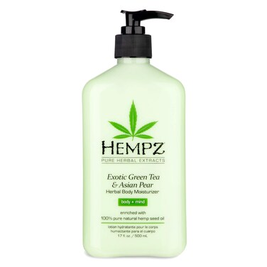 HEMPZ Body Lotion  Green Tea  Asian Pear Daily Moisturizing Cream Shea Butter Body Moisturizer  Skin Care Products Hemp Seed Oil  Large