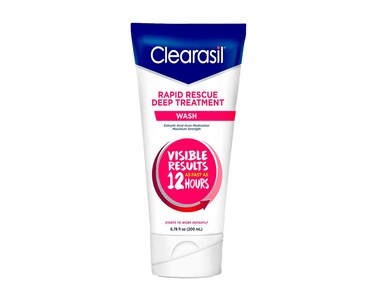 Clearasil Rapid Rescue Deep Treatment Acne Face Wash Maximum Strenght with 2 Salicylic Acid Acne Medication Acne Facial Cleanser 678 fl oz