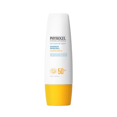 PHYSIOGELDaily Moisture Therapy Barrier Mineral Sunscreen Broad Spectrum 50  Water Resistant  Safe for Sensitve Skin  Strenghten Skin Barrier  Reef Friendly ParabenFree Dermatologically Tested