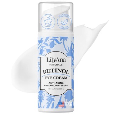 LilyAna Naturals Eye Cream  Eye Cream for Dark Circles and Puffiness Under Eye Cream Anti Aging Eye Cream Reduce Fine Lines and Wrinkles 10 Ounce Retinol