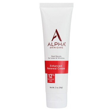 Alpha Skin Care Enhanced Renewal Cream  AntiAging Formula  12 Glycolic Alpha Hydroxy Acid AHA  Reduces the Appearance of Lines  Wrinkles  For Normal to Dry Skin  2 Ounce Pack of 1